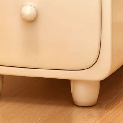 Contemporary Scandinavian Rectangular Ultra-Slim Medium-Density Fiberboard Nightstand 1/2-Drawer For Bedroom