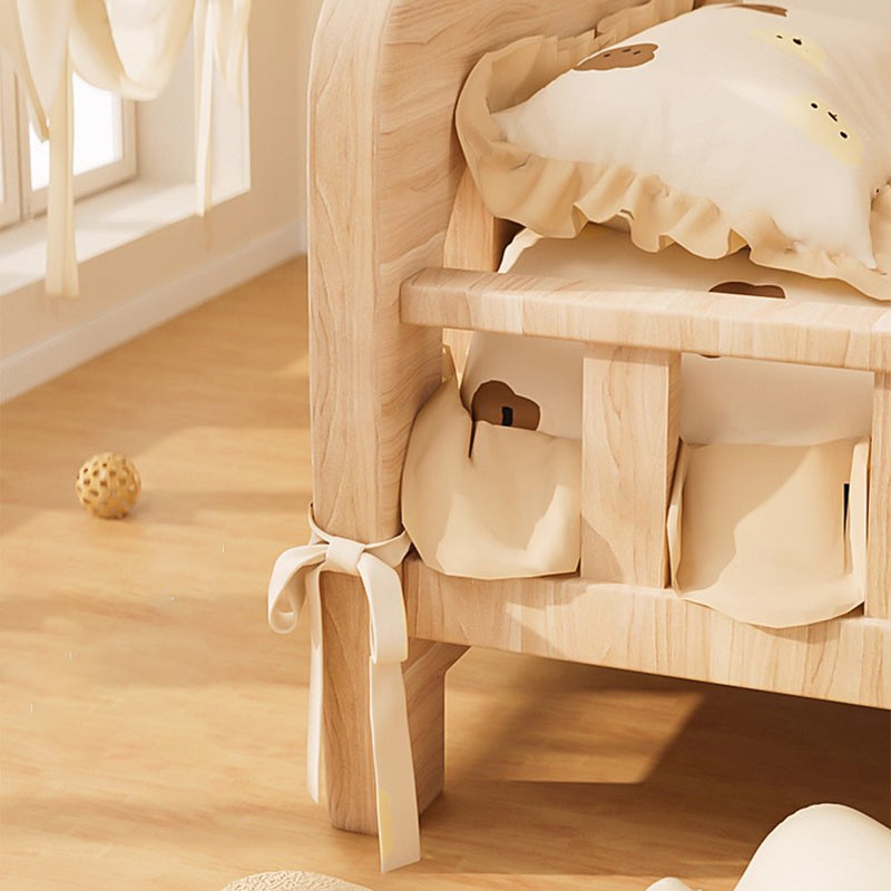 Contemporary Creative Rectangular Fabric Rattan Solid Pine Wood Pet Bed For Bedroom