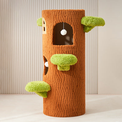 Contemporary Creative Round Tree-Shaped Panel Sisal Cat Tree 1/2/3-Tier For Living Room