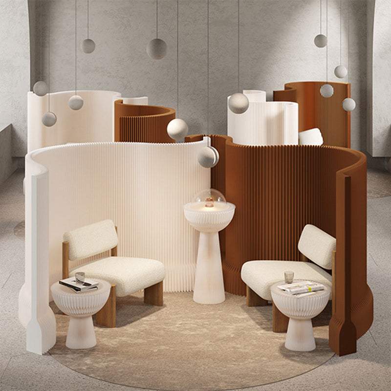 Modern Art Deco Rectangular Kraft Paper Acrylic Extendable Room Divider For Living Room