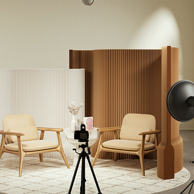 Modern Art Deco Rectangular Kraft Paper Acrylic Extendable Room Divider For Living Room