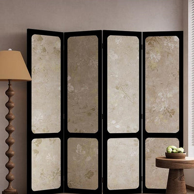 Traditional French Rectangular Fir Wood Solid Wood Plywood Cotton Canvas Room Divider For Living Room