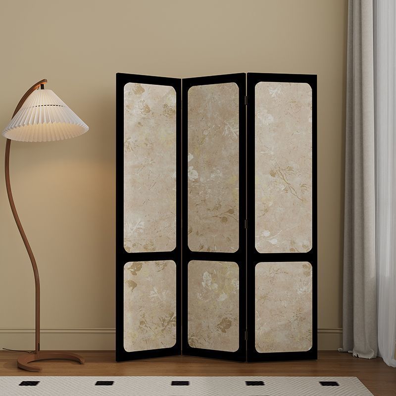 Traditional French Rectangular Fir Wood Solid Wood Plywood Cotton Canvas Room Divider For Living Room
