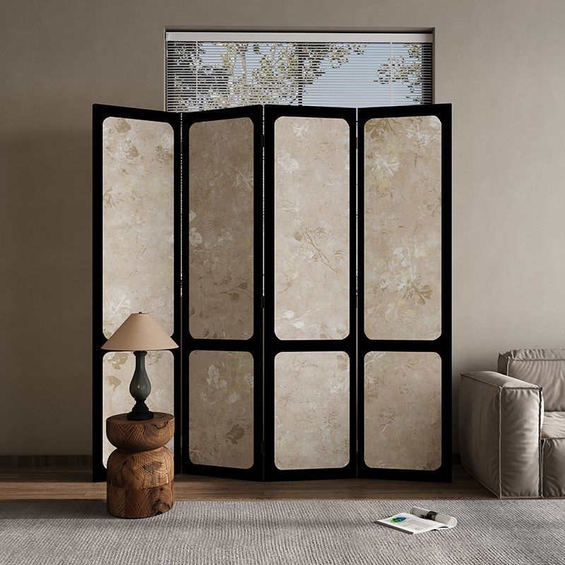 Traditional French Rectangular Fir Wood Solid Wood Plywood Cotton Canvas Room Divider For Living Room