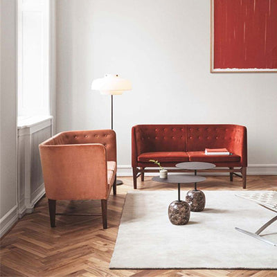 Modern Minimalist Round Marble Iron Side Table 1-Tier For Living Room