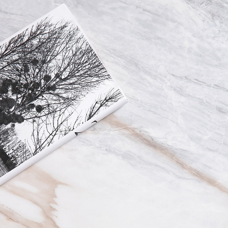 Contemporary Creative Wavy Stone Slab Medium-Density Fiberboard Combination Coffee Table For Living Room