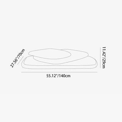 Modern Minimalist Rectangular Walnut Veneer Multi-layer Solid Wood Panel Swivel Coffee Table For Living Room