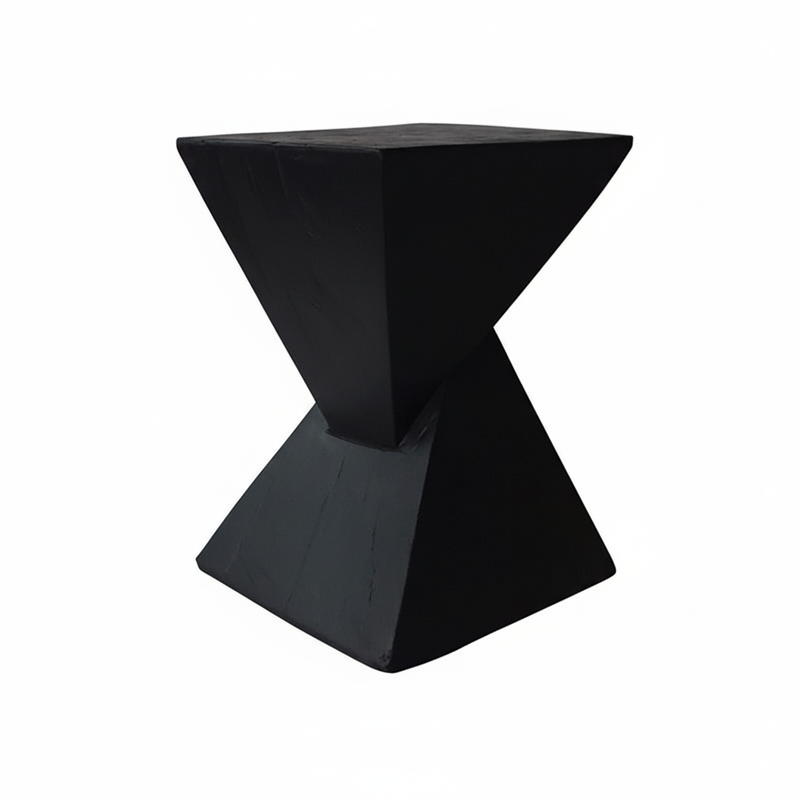 Modern Mid-Century Triangular Magnesium Oxide Board Side Table For Living Room