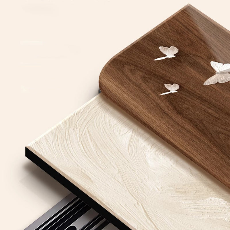 Modern Art Deco Rectangular Natural Elements PS Medium-Density Fiberboard Glass Accent Full-Length Mirror For Entryways