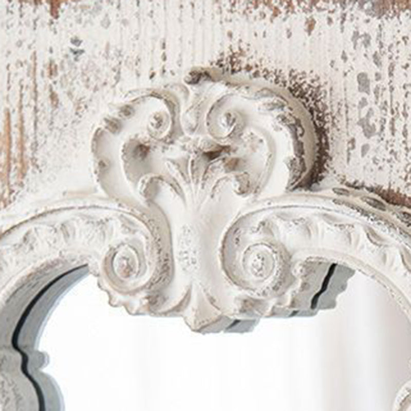 Traditional Vintage Rectangular Wabi-Sabi Fir Wood Glass Accent Full-Length Mirror For Entryways