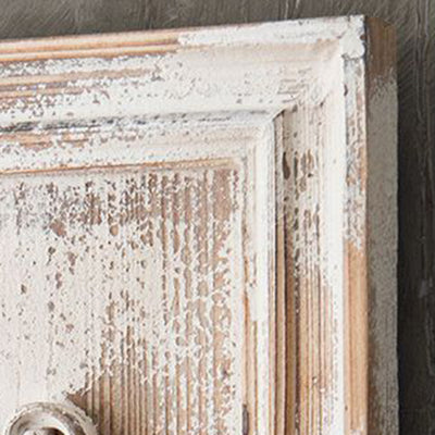 Traditional Vintage Rectangular Wabi-Sabi Fir Wood Glass Accent Full-Length Mirror For Entryways