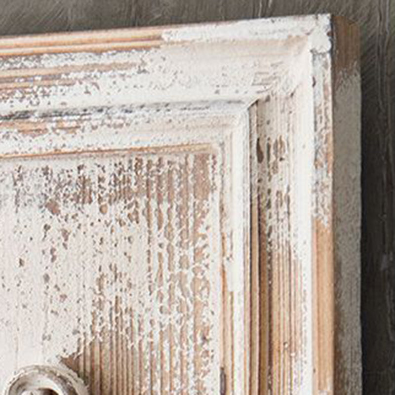 Traditional Vintage Rectangular Wabi-Sabi Fir Wood Glass Accent Full-Length Mirror For Entryways