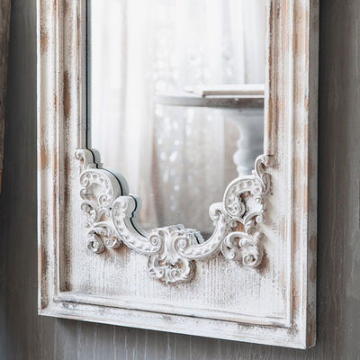 Traditional Vintage Rectangular Wabi-Sabi Fir Wood Glass Accent Full-Length Mirror For Entryways