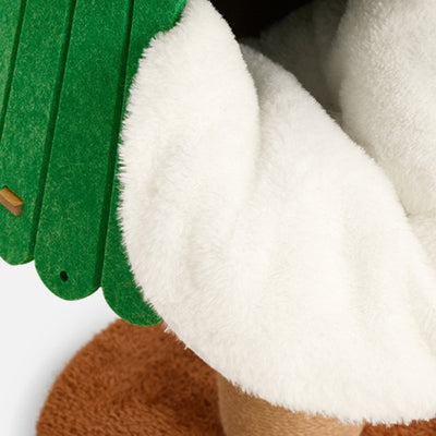 Contemporary Creative Tree-Shaped Medium-Density Fiberboard Felt Velvet Fabric Sisal Christmas Cat Tree For Living Room