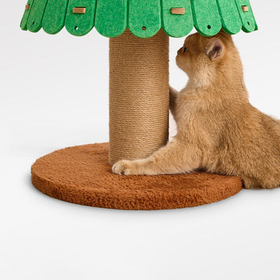 Contemporary Creative Tree-Shaped Medium-Density Fiberboard Felt Velvet Fabric Sisal Christmas Cat Tree For Living Room