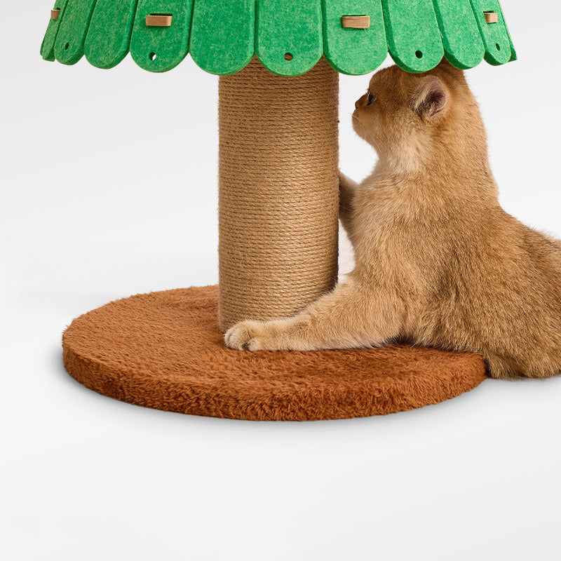 Contemporary Creative Tree-Shaped Medium-Density Fiberboard Felt Velvet Fabric Sisal Christmas Cat Tree For Living Room
