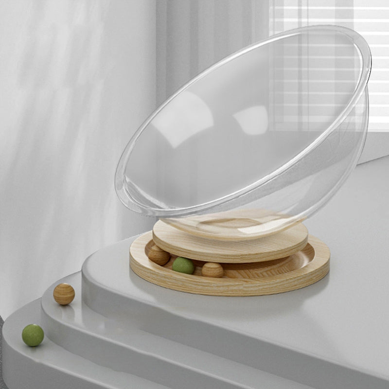 Contemporary Creative Round Pine Wood Board Acrylic Cat Bed For Bedroom