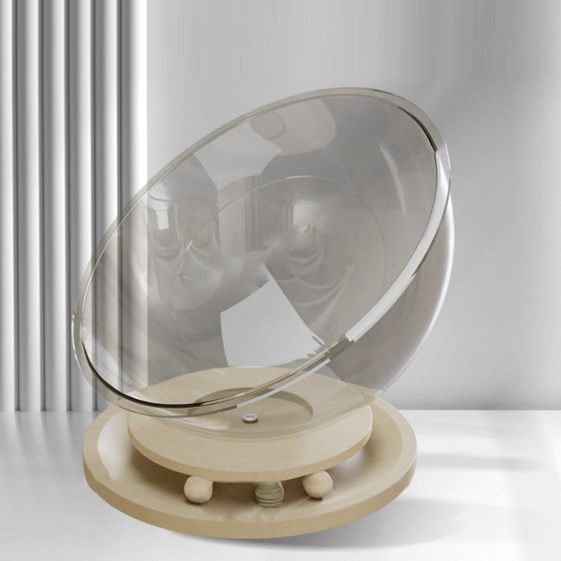 Contemporary Creative Round Pine Wood Board Acrylic Cat Bed For Bedroom