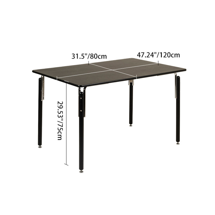 Modern Minimalist Rectangular Spray-Painted Beech Wood Plywood Dining Table For Dining Room