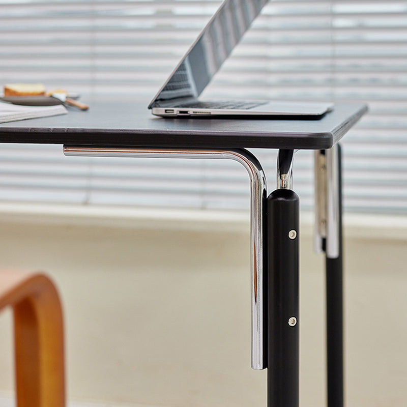 Modern Minimalist Rectangular Spray-Painted Beech Wood Multi-Layer Solid Wood Panel Dining Table For Dining Room