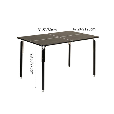 Modern Minimalist Rectangular Spray-Painted Beech Wood Multi-Layer Solid Wood Panel Dining Table For Dining Room