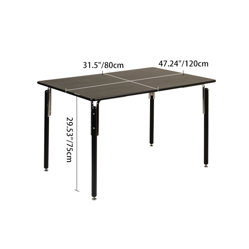 Modern Minimalist Rectangular Spray-Painted Beech Wood Multi-Layer Solid Wood Panel Dining Table For Dining Room