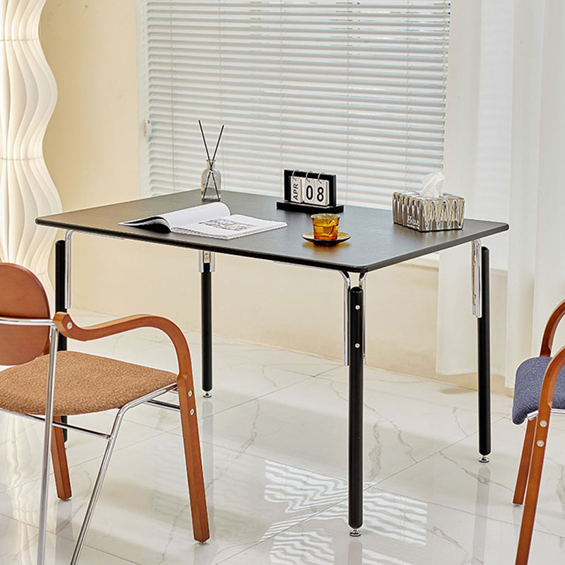 Modern Minimalist Rectangular Spray-Painted Beech Wood Multi-Layer Solid Wood Panel Dining Table For Dining Room