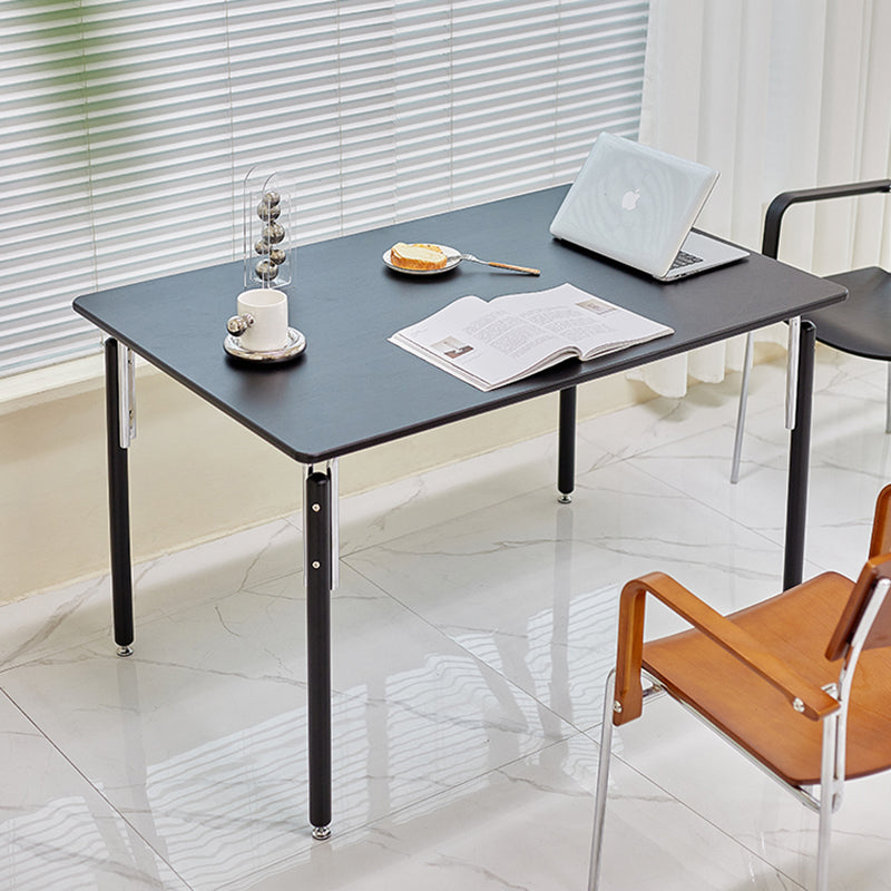 Modern Minimalist Rectangular Spray-Painted Beech Wood Multi-Layer Solid Wood Panel Dining Table For Dining Room