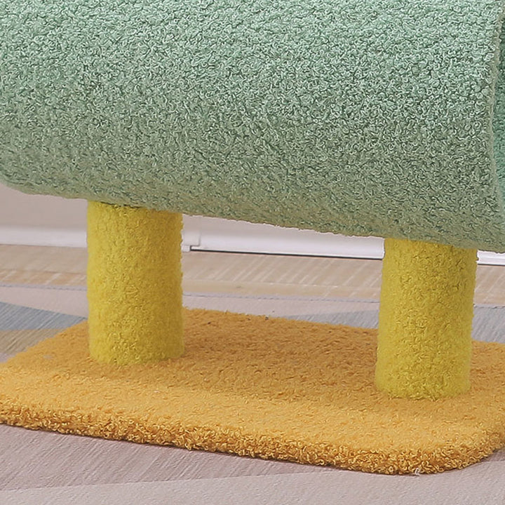 Contemporary Creative Cylindrical Chicken &amp; Dinosaur-Shaped Fabric Sisal Paper Tube Medium-Density Fiberboard Multi-Functional Cat Tree For Bedroom