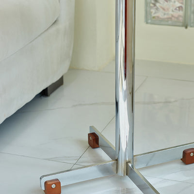 Traditional Vintage Round Multi-Layer Solid Wood Panel Electroplated Iron Side Table For Living Room