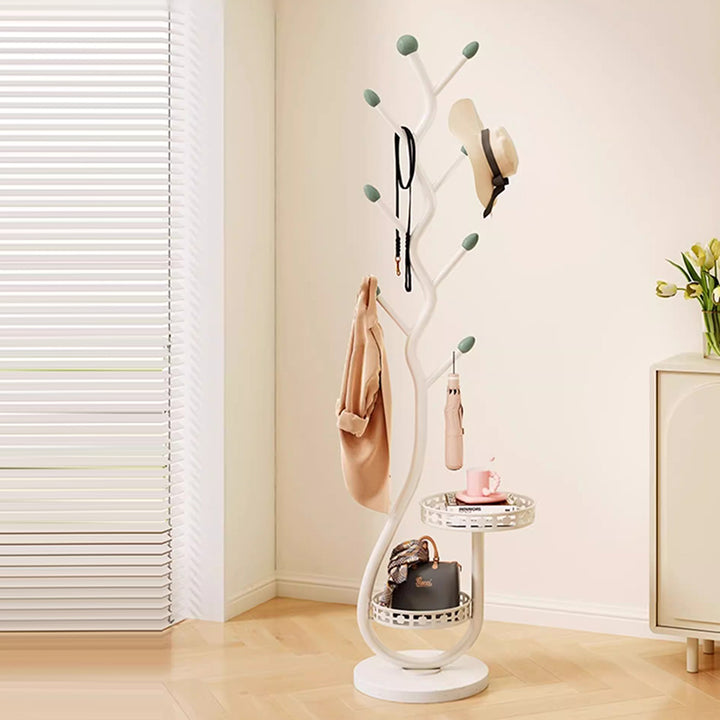 Zeitgenössischer kreativer runder baumförmiger Kohlenstoffstahl-Marmor-Flurbaum für Schlafzimmer &amp; Eingänge 