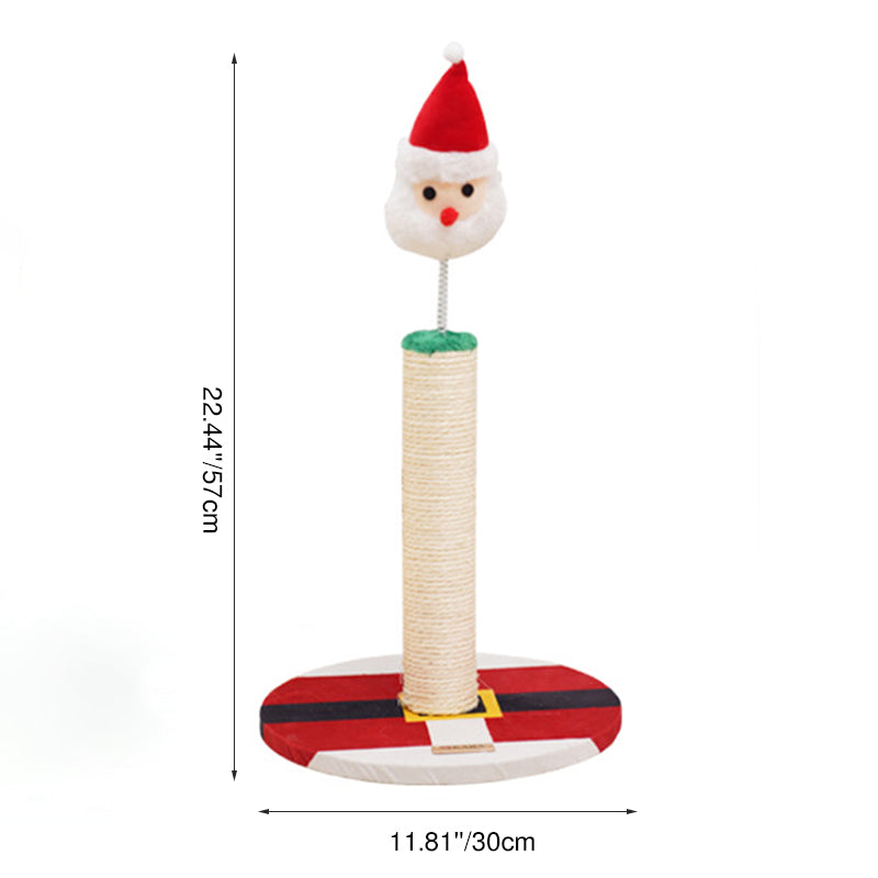 Zeitgenössischer kreativer runder mitteldichter Faserplatten-Sisalstoff-Weihnachts-Kratzbaum für das Schlafzimmer 