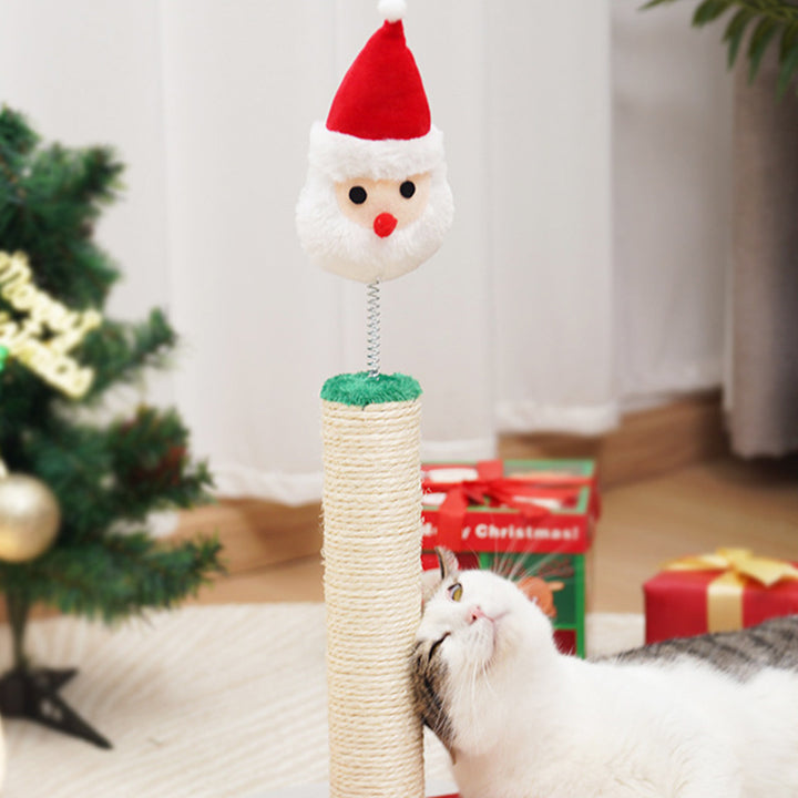 Zeitgenössischer kreativer runder mitteldichter Faserplatten-Sisalstoff-Weihnachts-Kratzbaum für das Schlafzimmer 