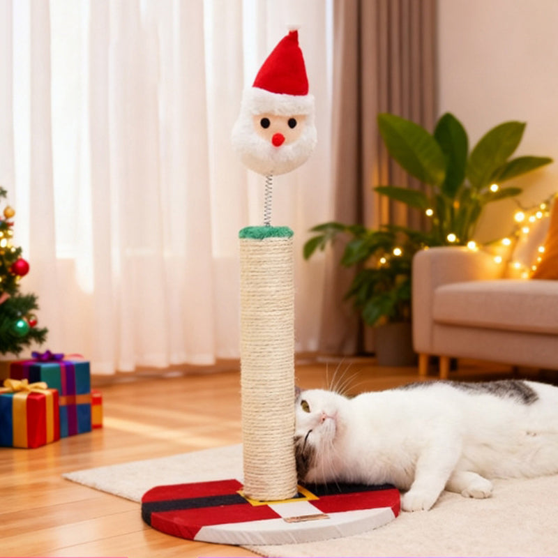 Zeitgenössischer kreativer runder mitteldichter Faserplatten-Sisalstoff-Weihnachts-Kratzbaum für das Schlafzimmer 
