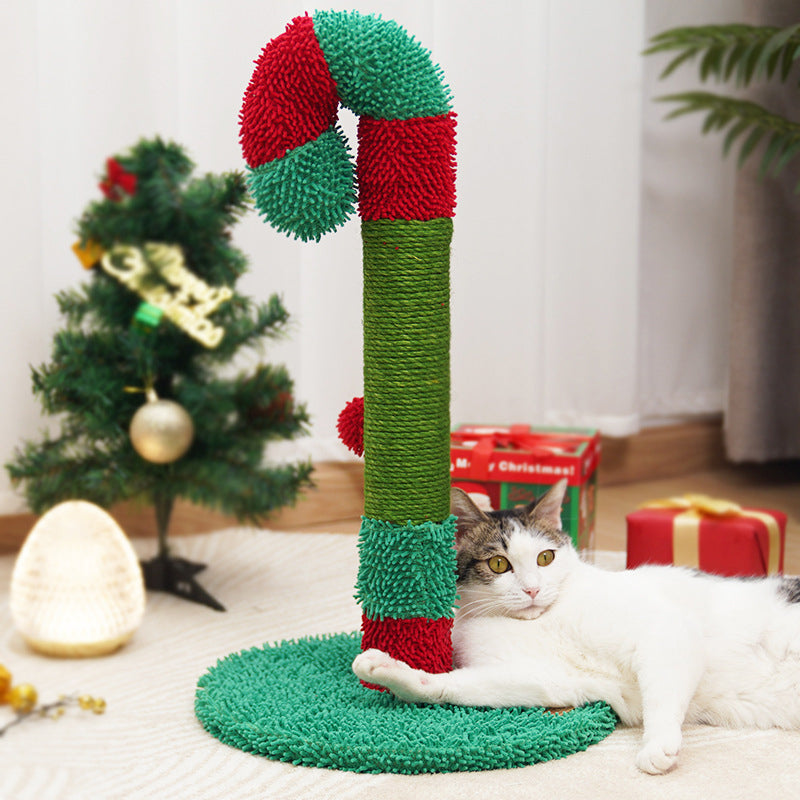 Zeitgenössischer kreativer runder mitteldichter Faserplatten-Sisalstoff-Weihnachts-Kratzbaum für das Schlafzimmer 