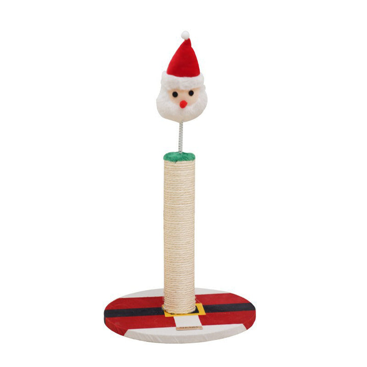 Zeitgenössischer kreativer runder mitteldichter Faserplatten-Sisalstoff-Weihnachts-Kratzbaum für das Schlafzimmer 