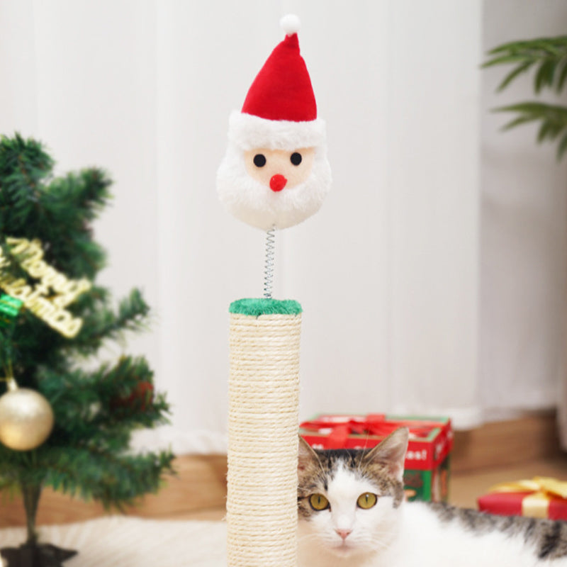 Zeitgenössischer kreativer runder mitteldichter Faserplatten-Sisalstoff-Weihnachts-Kratzbaum für das Schlafzimmer 