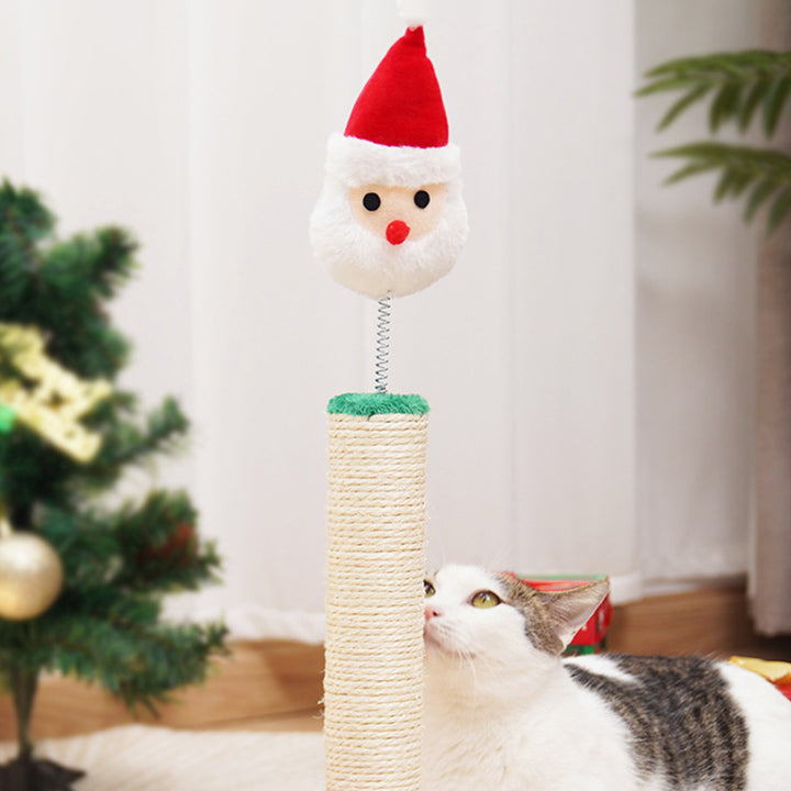 Zeitgenössischer kreativer runder mitteldichter Faserplatten-Sisalstoff-Weihnachts-Kratzbaum für das Schlafzimmer 