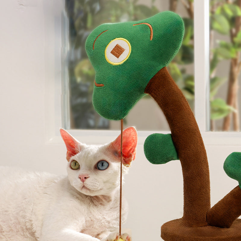 Árbol para gatos contemporáneo de cuerda de sisal redonda creativa, cuerda de papel, tela de terciopelo, espuma, tablero de fibra de densidad media para dormitorio 