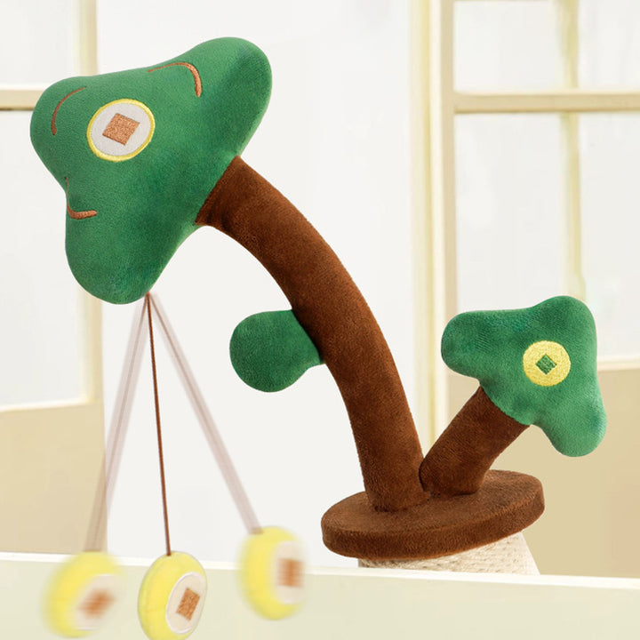 Árbol para gatos contemporáneo de cuerda de sisal redonda creativa, cuerda de papel, tela de terciopelo, espuma, tablero de fibra de densidad media para dormitorio 