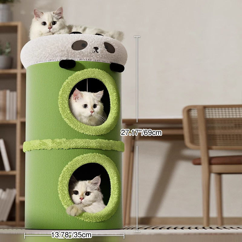 Zeitgenössischer kreativer zylindrischer MDF-Sisalstoff multifunktionaler Katzenbaum 2/3-stufig für das Schlafzimmer 