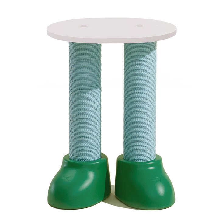 Contemporary Creative Round Boot-Shaped MDF HDPE Paper Cord Kraft Paper Multi-Functional Cat Tree With 2-Tier For Bedroom