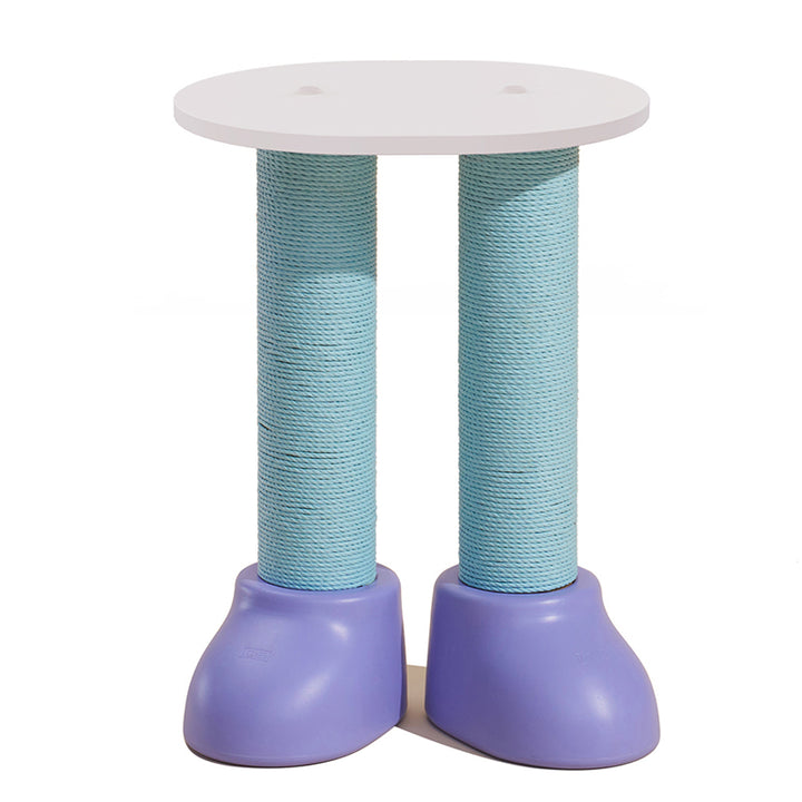Contemporary Creative Round Boot-Shaped MDF HDPE Paper Cord Kraft Paper Multi-Functional Cat Tree With 2-Tier For Bedroom
