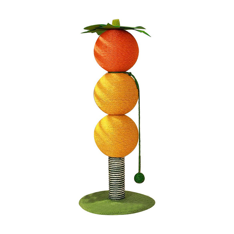 Arbre à chat contemporain créatif rond en tissu velours sisal avec panneau factice en forme d&