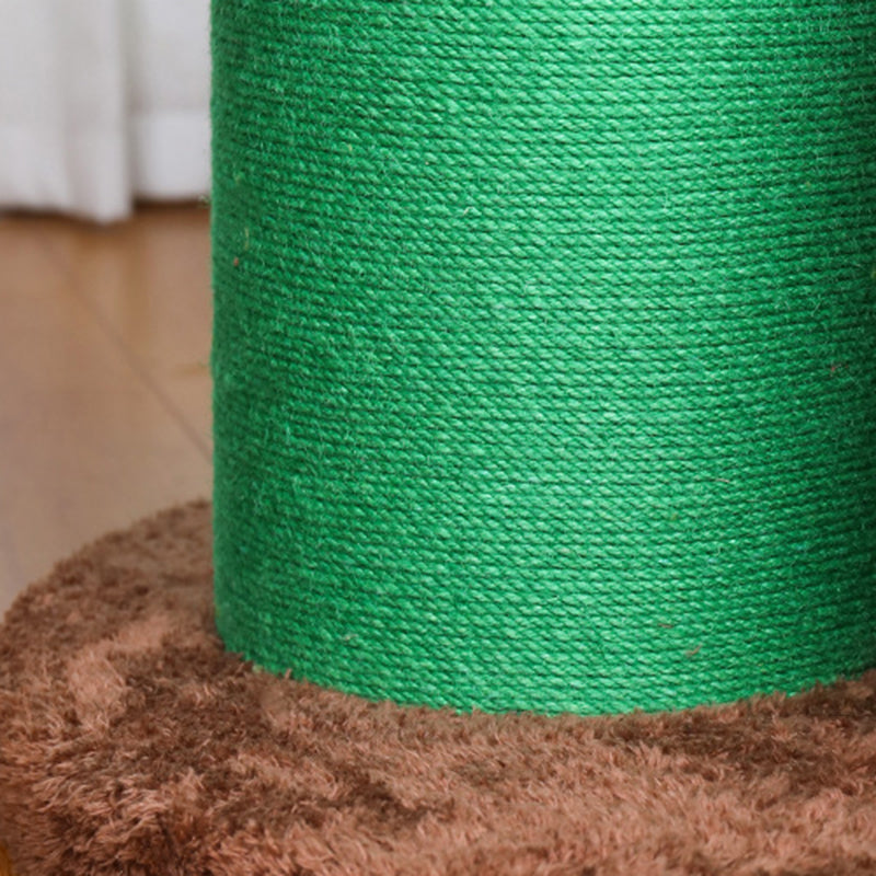 Árbol para gatos en forma de cactus de 3 niveles hecho de tablero de partículas orientado, tela de terciopelo de sisal floral y contemporáneo para la sala de estar 