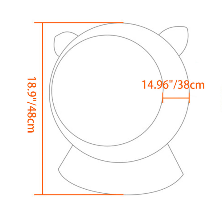 Contemporary Creative Round PP/PE Faux Rattan Fabric Handwoven Cat Ear-Shaped Cat Bed For Bedroom & Living Room