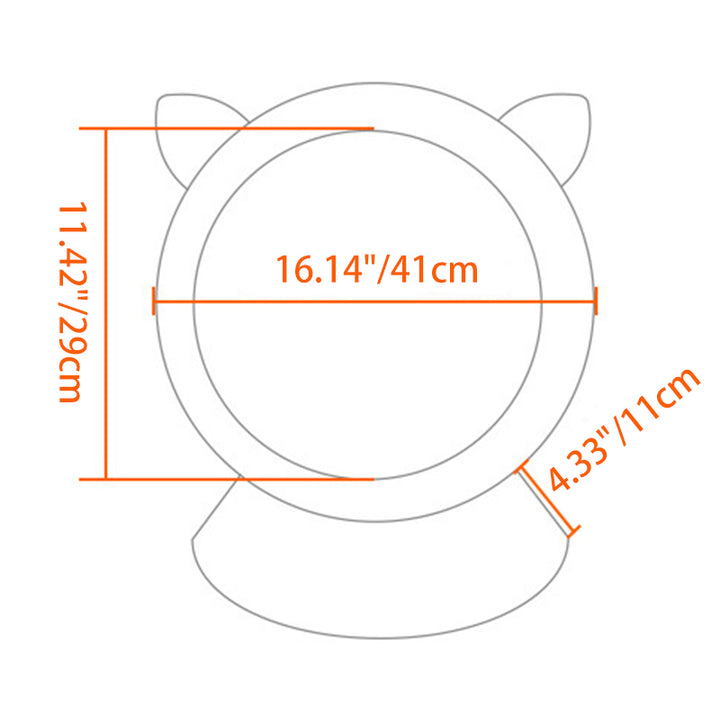 Contemporary Creative Round PP/PE Faux Rattan Fabric Handwoven Cat Ear-Shaped Cat Bed For Bedroom & Living Room
