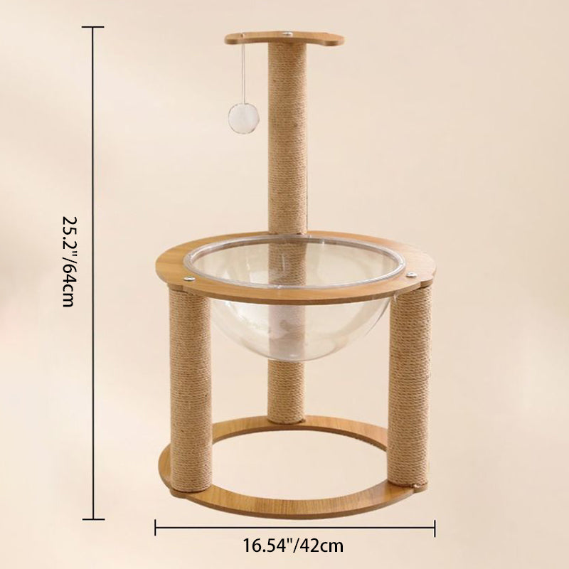 Zeitgenössischer kreativer runder mitteldichter Faserplatte Sisal Acryl multifunktionaler Kratzbaum für das Schlafzimmer 