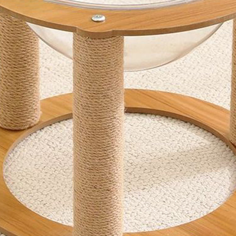 Zeitgenössischer kreativer runder mitteldichter Faserplatte Sisal Acryl multifunktionaler Kratzbaum für das Schlafzimmer 