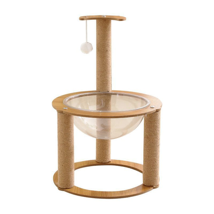 Zeitgenössischer kreativer runder mitteldichter Faserplatte Sisal Acryl multifunktionaler Kratzbaum für das Schlafzimmer 